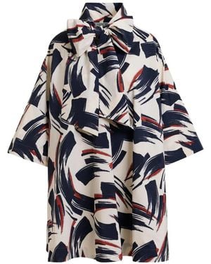 Essentiel Antwerp Abito Jenadine Con Stampa Grafica - Bianco