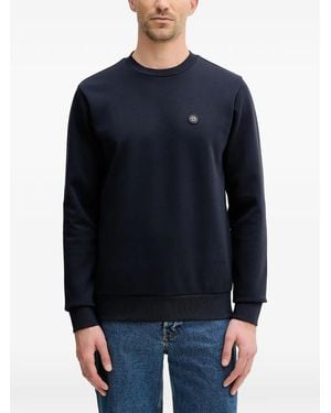 BOSS Appliqué crew-neck sweatshirt - Azul