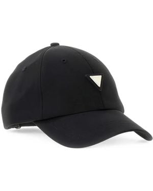 Guess Logo-Plaque Baseball Cap - Black