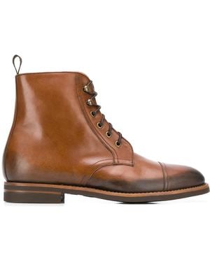 SCAROSSO Paolo Caramello Lace-Up Boots - Brown