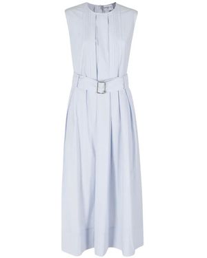Isabelle Blanche Abito Cintura Celeste Dress - White