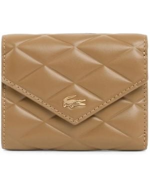 Lacoste Crocodelle Leather Billfold Wallet - Natural