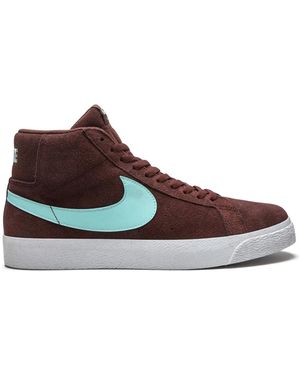 Nike Sb Blazer Mid "Mystic Dates/Glacier Ice" Trainers - Brown
