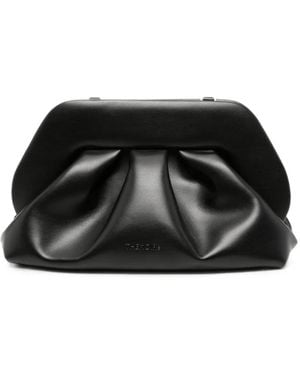 THEMOIRÈ Bios Ruched Clutch Bag - Black