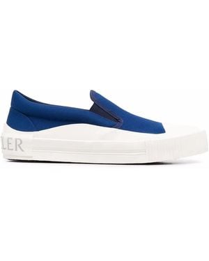 Moncler Slip-On-Sneakers Mit Logo - Blau
