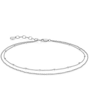 Monica Vinader Double Chain Anklet - Natural