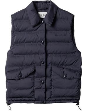 Miu Miu Down-Filled Technical Gilet - Blue
