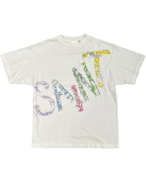 SAINT Mxxxxxx Graphic-Print T-Shirt - White