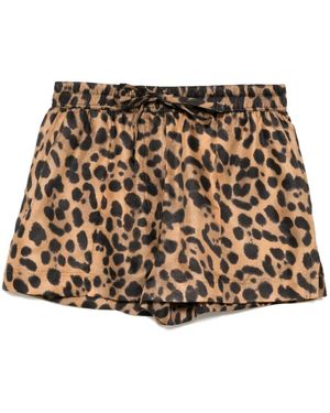 Tom Ford レオパード ショートパンツ - ナチュラル
