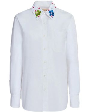 Marni スパンコールカラー シャツ - ホワイト