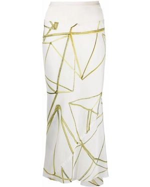 Rick Owens Bias Midi Skirt - Multicolour