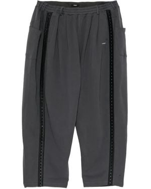 BONBOM Pleated Track Trousers - Grey