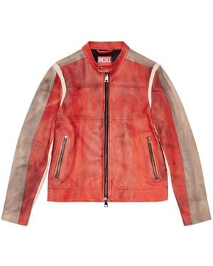 DIESEL Leren Jack - Rood