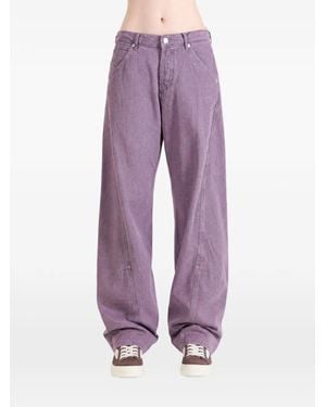 Free People Highland Wide-Leg Jeans - Purple