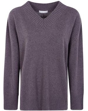 Liviana Conti Jersey Con Cuello En V Y Manga Larga - Morado