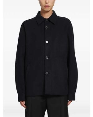 Harris Wharf London Button-Fastening Shirt Jacket - Blue
