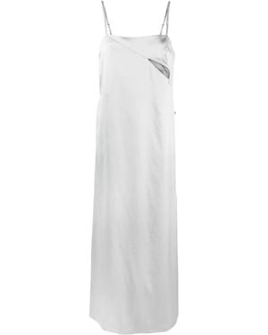 Low Classic Cut-Out Sleeveless Midi Dress - White