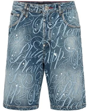 Philipp Plein デニムショーツ - ブルー