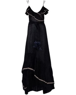PHO® Firenze Ruffled-Trim Dress - Black