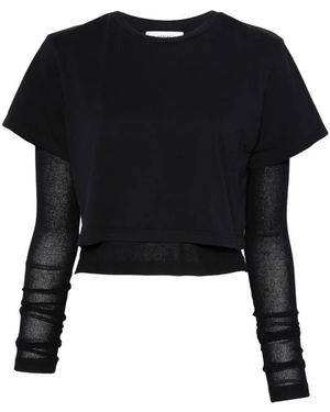 Agolde Romily Layered T-Shirt - Black