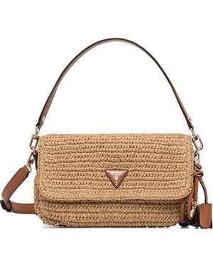 Guess Ofelia Floral-Charm Shoulder Bag - Metallic