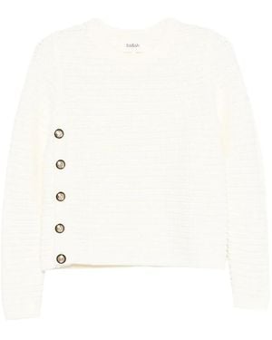 Ba&sh Jersey Gael con detalle de botones - Blanco