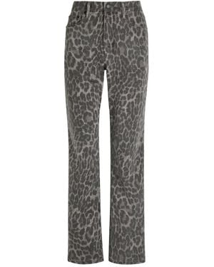 GOOD AMERICAN Leopard Print Jeans - Grey