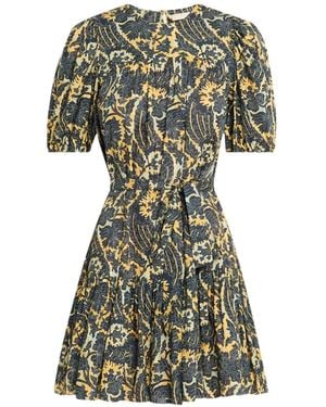 Ulla Johnson Rosalie Floral Belted Mini Dress - Green