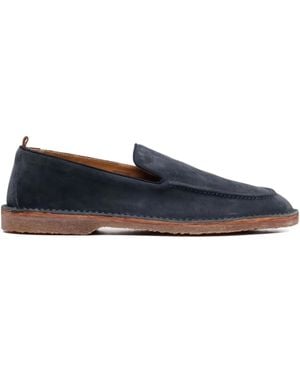 Buttero Leather Slip-On Loafers - Blue