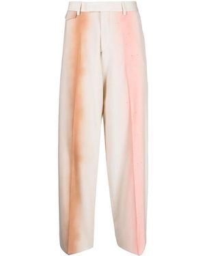 Paul Smith Mid-Rise Wide-Leg Wool Trousers - Brown