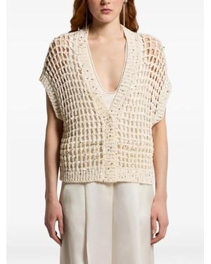Peserico Open-Knit Cardigan - Natural