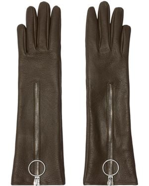 Burberry Zip-Up Gloves - Green