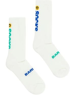 Barrow Calcetines con logo en intarsia - Blanco