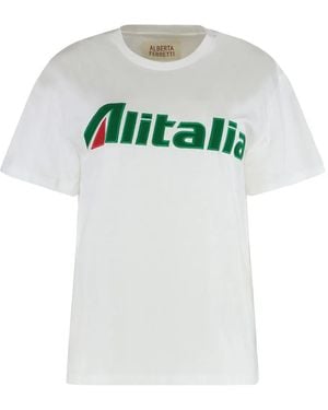 Alberta Ferretti Alitalia T-Shirt - White