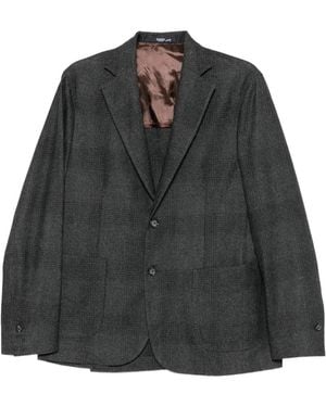 Barba Napoli Blazer À Carreaux - Black