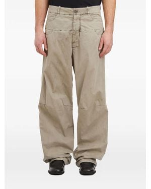 Masnada Wide Cotton Trousers - Natural