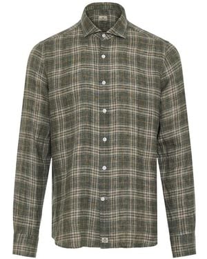 Sonrisa Check-Pattern Long-Sleeve Shirt - Green