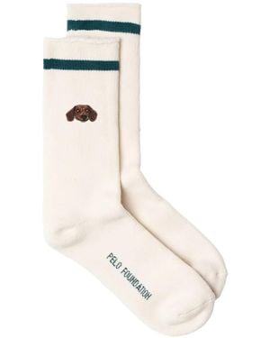 PELO FOUNDATION Calcetines Sausage Dog - Blanco
