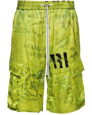 Amiri Short Cargo Imprimé - Vert