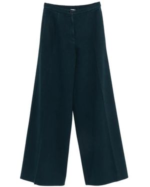 forte_forte Buttoned Palazzo Trousers - Blue