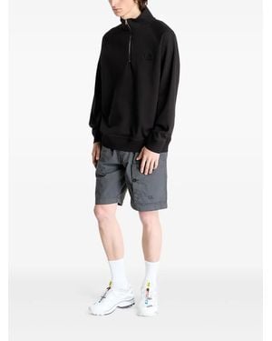 C.P. Company Katoenen Sweater Met Halve Rits - Zwart
