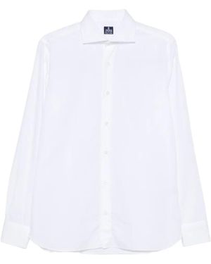 Truzzi Spread-Collar Long-Sleeve Shirt - White