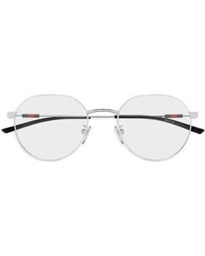 Gucci Bril Met Rond Montuur - Wit