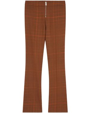 Stella McCartney Prince-Of-Wales Slim-Cut Trousers - Brown