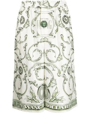 Alexander Wang Shorts Aus Seide Mit Geld-Print - Weiß