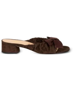Status Bow-Detail Heeled Sandals - Brown