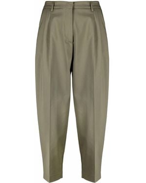 Blanca Vita Pressed-Crease Cropped Trousers - Black