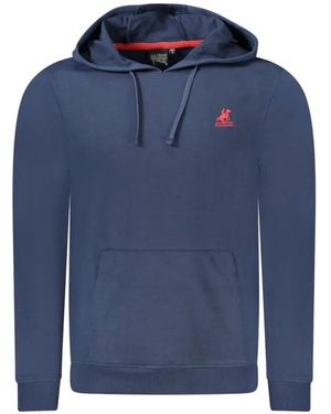 U.S. Grand Logo-Embroidered Hoodie - Blue