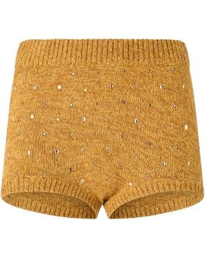 Pinko Shorts Con Cristalli - Neutro