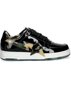 A Bathing Ape Star-Embellishment Trainers - Black